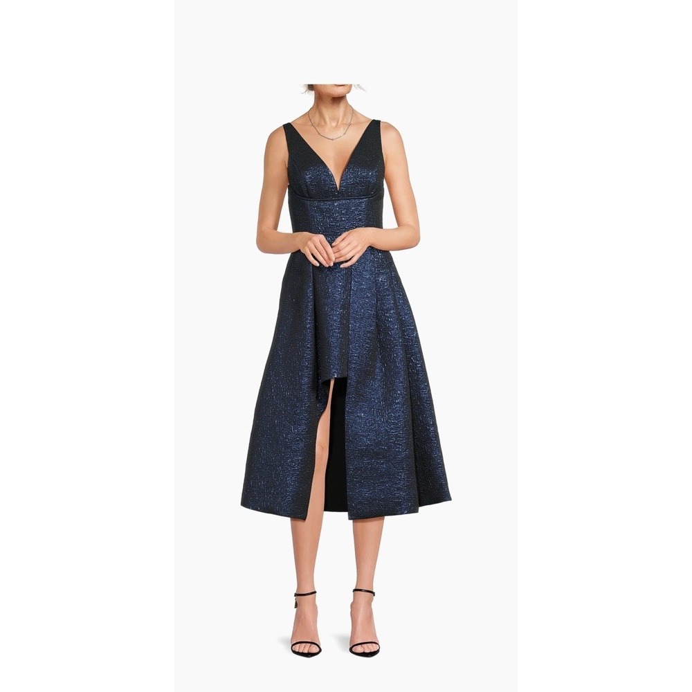 black halo eve‎ by laurel berman Eve Hilda Cocktail Dress Size 12 Navy Gown